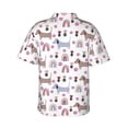 thumbnail image 3 of Fotbe Cute Dog Hawaiian Shirt for Men Unisex Summer Beach Casual Short Sleeve Cotton Linen Button Down Shirts-X-Large, 3 of 9