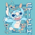 thumbnail image 2 of Girl's Lilo & Stitch Blue Stitch Faces  Graphic Tee Tahiti Blue Large, 2 of 4