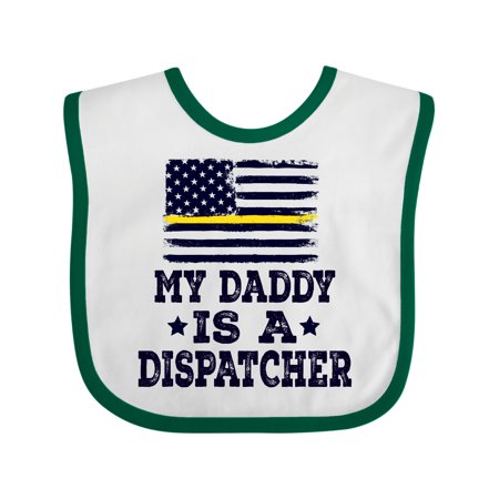 

Inktastic Dispatcher Dad Emergency Services Gift Baby Boy or Baby Girl Bib