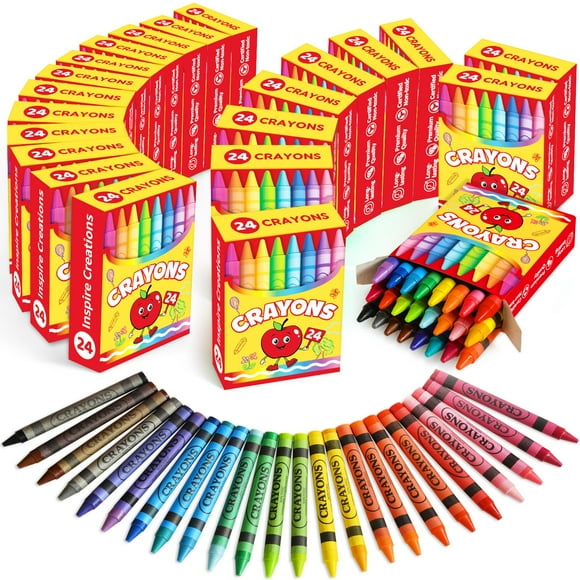 Juego Ultimate Bulk de Crayons Ellinjan, 24 cajas, 576 crayones