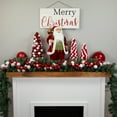 thumbnail image 2 of Northlight 3-Finish Shatterproof Ball Christmas Tree with Tinsel - 15.75" - Red and White, 2 of 5