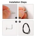 thumbnail image 5 of 30pcs Cup Hooks Screw-in Wall 1/2 Inch Metal Thread Square Hooks Great for Indoor Outdoor Hanger Silver Gray, 5 of 7