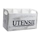 thumbnail image 2 of Porta utensilios de cocina para la encimera de la cocina, porta cubiertos, organizador rústico para platos, cubiertos, tenedor, cuchara, 2 of 9