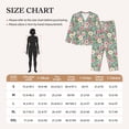 thumbnail image 4 of Honeii Rose Flowers print Women's Pajama Sets Long Sleeve Button Down Sleepwear Nightwear Soft Pjs Lounge Sets-XX-Large, 4 of 7