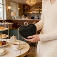 thumbnail image 4 of Heart Shaped Evening Clutch Bag For Women Chain Shoulder Handbag Rhinestone Party Purse Compact Formal Bag For Wedding Prom Dinner Event Stylish Mini Crossbody Handbag Black Gold Silver, 4 of 6