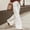 White, variant on Tbopshirt Fashion Ladys High Waisted Pants Women's Fashion High Waistband Pocket Solid Straight Microflared Pants