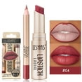 thumbnail image 1 of USHAS 12 colores delineador de labios + juego de lápiz labial fácil de colorear lápiz labial mate lápiz labial rojo nude de larga duración, 1 of 5