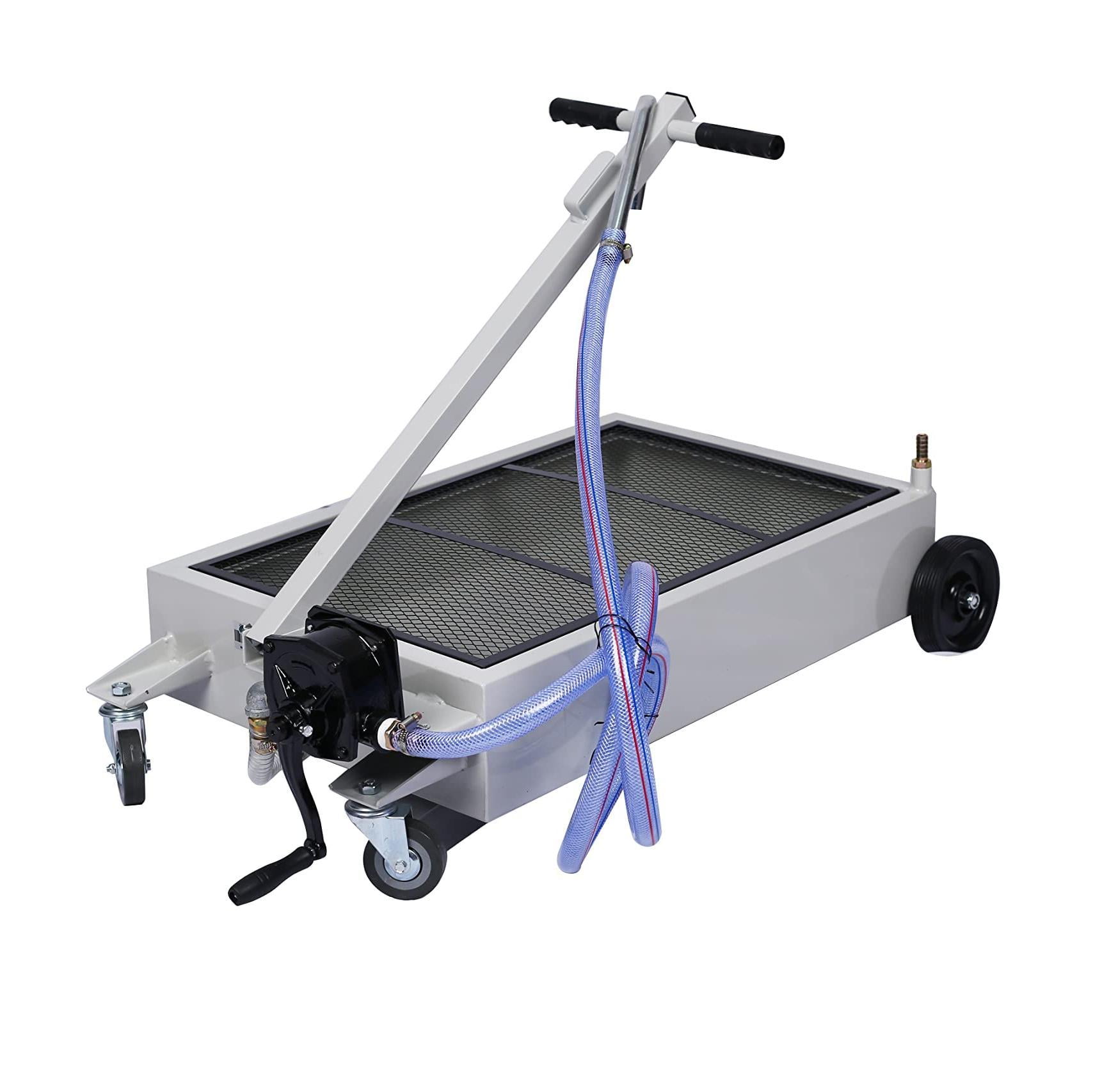 WIILAYOK 15Gallon Oil Drain Pan with Hand Pump,LowProfile Oil Pans