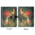 thumbnail image 2 of 9.2x6.7 inch Leather Notebook 100 Sheets, Multi-Pocket Design & Pen Loop Red Mushroom and Butterflies Refillable Journal Organizer, 2 of 6