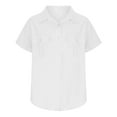thumbnail image 6 of DJskiyers Button Down Shirts for Women Short Sleeve Blouses Summer Casual Tshirts Loose Top Blouses with Pockets, 6 of 9