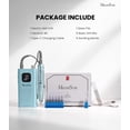 thumbnail image 3 of MelodySusie SC300E Clip-on Rechargeable Nail Drill, 30000RPM Cordless E-File with LED Display & Accessories for Nail Care, Ocean Blue, 3 of 8
