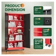 thumbnail image 6 of WDZS Metal Garage Storage Cabinets with Lock Door and Adjustable Shelves, Steel Tool Cabinets for Home,Office,Warehouse Organisieren (Black Red, 75" H), 6 of 9