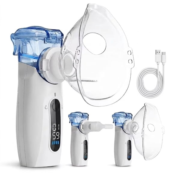 LYMAYTER® Portable Humidifier LCD Handheld Steam Inhaler USB-C Rechargeable Compressor for Adult Kids