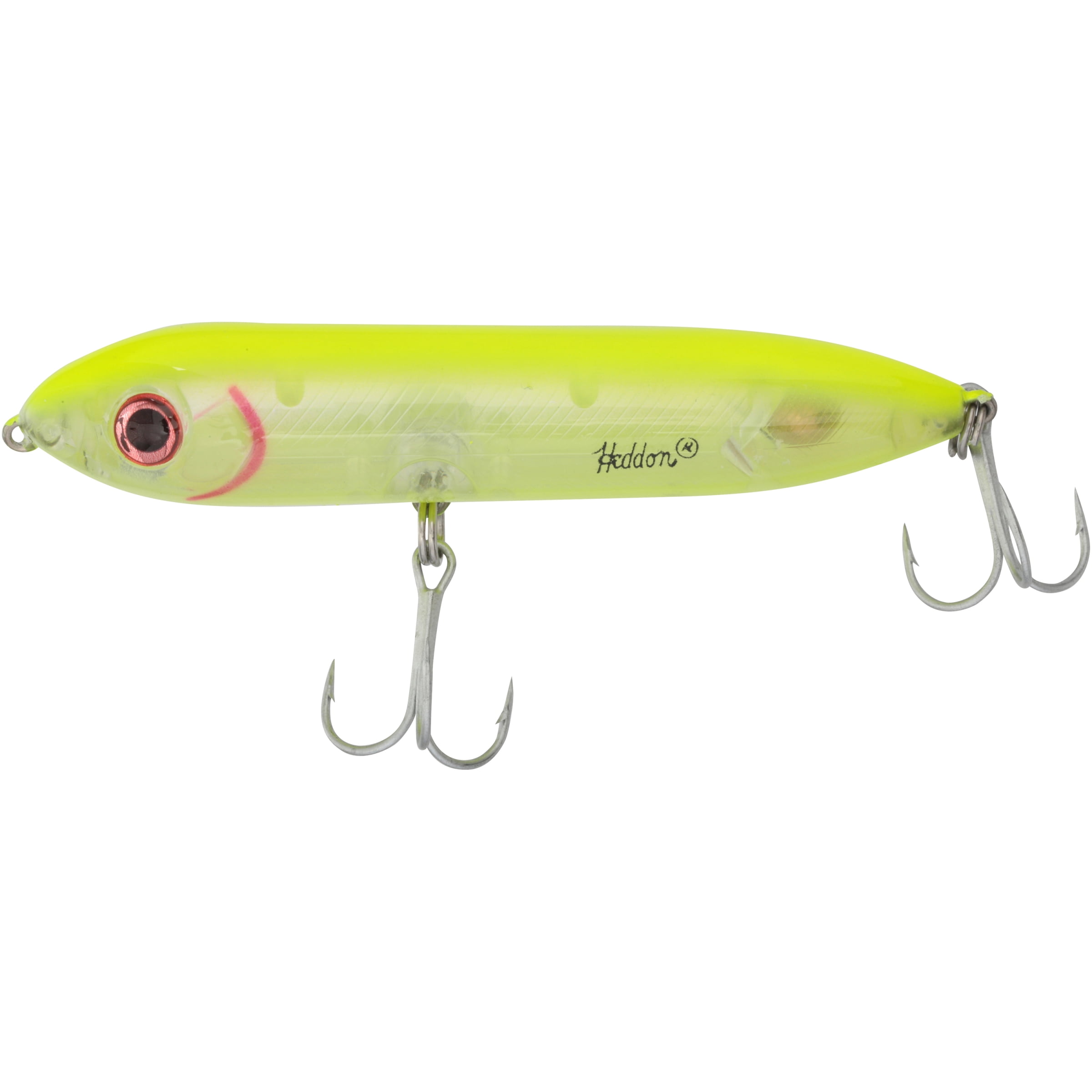 Heddon 3 1//2/" Super Spook Jr Chartreuse Silver Insert