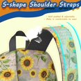 thumbnail image 5 of Sunflower Pink Pattern 17" Waterproof Oxford School Backpacks for Teens, S-Shape Padded Straps, for School, Travel, Hiking, Camping, 5 of 5