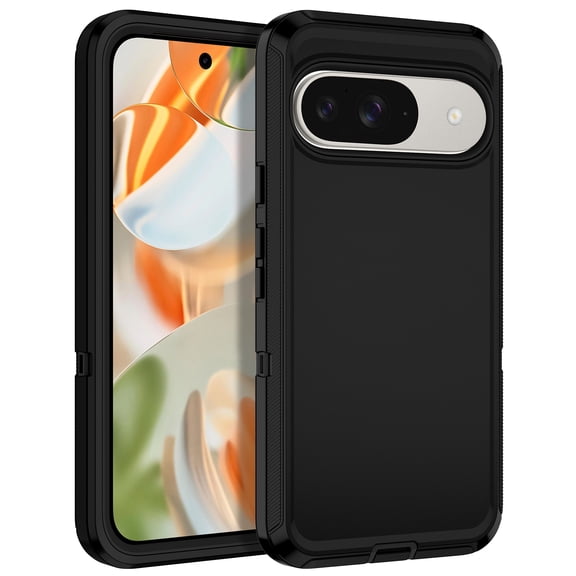 I-HONVA for Google Pixel 10 /10 Pro Shockproof Case (6.3", 2025 Release), Heavy Duty Drop Protection Protective Anti Scratch Hard Shell Case for Women Men,Black