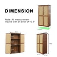thumbnail image 3 of Outdoor Storage Cabinet, Beneouya 60.6" Wooden Garden Shed with 2 Removable Shelves & Waterproof Roof for Garden, Lawn, Patio - Carbonized Black, 3 of 8