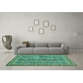 thumbnail image 3 of Ahgly Company Indoor Rectangle Abstract Turquoise Blue Modern Area Rugs, 2' x 4', 3 of 4