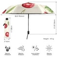thumbnail image 3 of FORMRS Travel Umbrella Folding Auto Open Close Windproof Rain UV Protection, Watercolor Cherry, 3 of 8