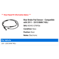 thumbnail image 2 of Rear Brake Pad Sensor - Compatible with 2011 - 2015 BMW 740Li 2012 2013 2014, 2 of 2