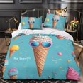 thumbnail image 3 of 3D Ice Cream Printed Comforter Cover Set Children Adult Unique Design Bedding Set Bedroom Decor,Queen (90"x90"), 3 of 5
