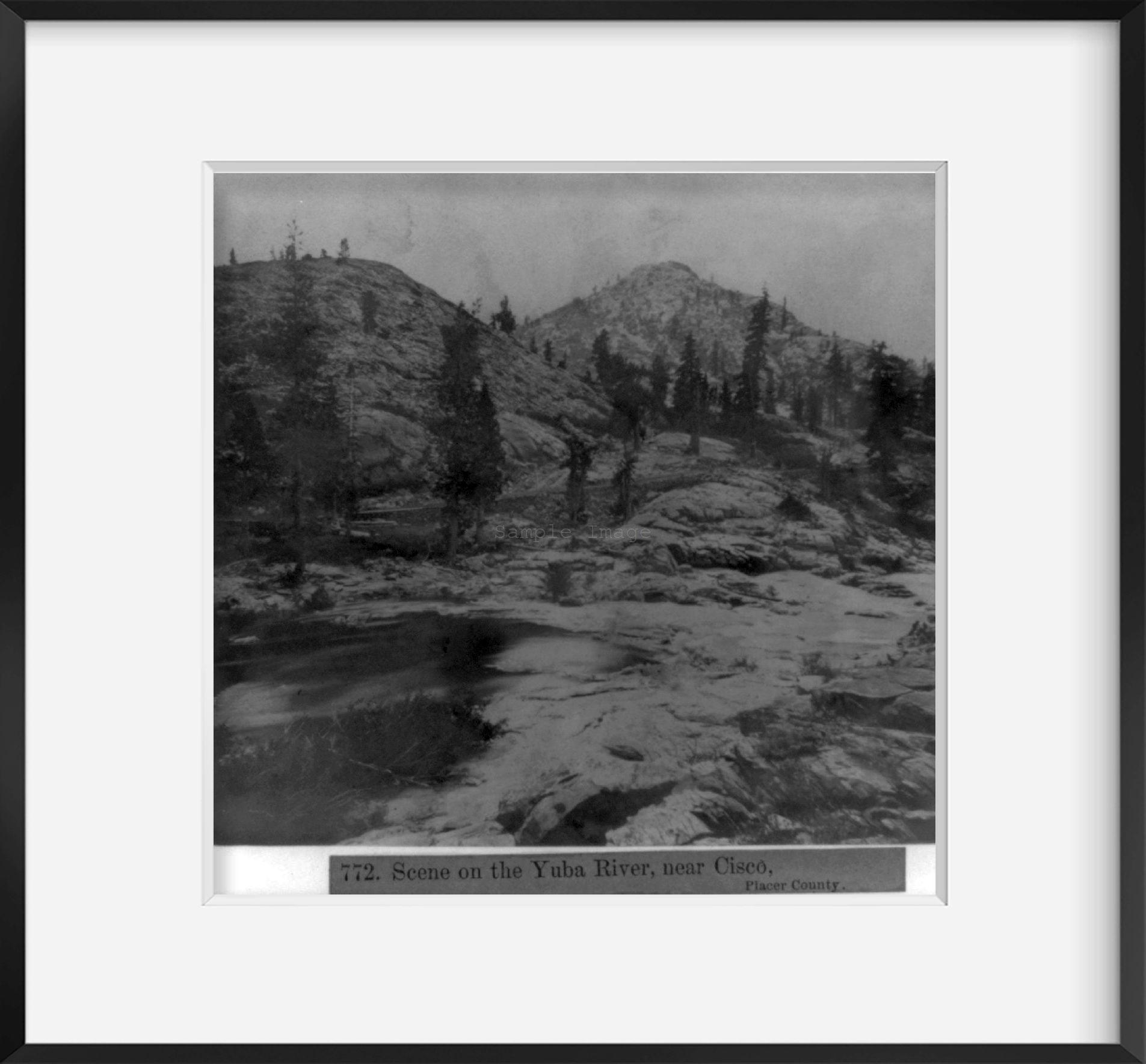 Photo Scene on the Yuba River, near Cisco Placer County, California