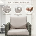 thumbnail image 6 of Gymojoy Patio Furniture Set, 5 Pieces Outdoor Furniture Sets with Rocking Swivel Chairs, Wicker Rattan Outdoor Conversation Set with Table for Backyard, Deck, Porch, 6 of 11