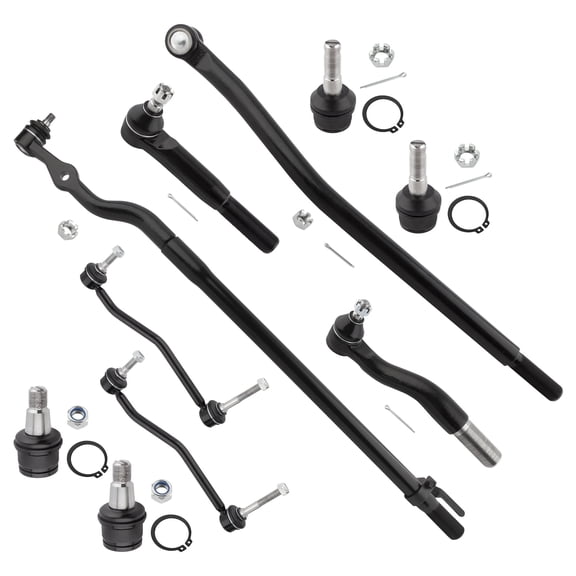 BOXI 10pcs Front Suspension Kit - Ball Joints&Sway Bars&Tie Rods for Ford Excursion 2000-2005 / F-250 Super Duty/F-350 Super Duty 2000-2004 4WD |K8607 K80026 K80273 K80274 DS1438 DS1439 ES3423 ES3427