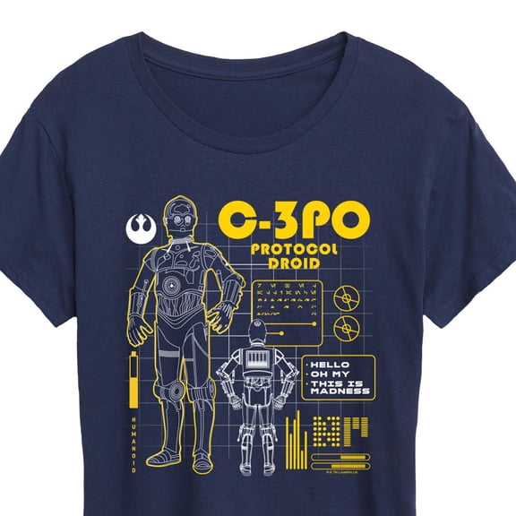 Star Wars - C3PO Schematic - Women's Short Sleeve Graphic T-Shirt