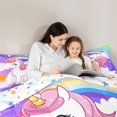 thumbnail image 5 of Castle Fairy 2-Piece Twin Size Comforter Set, Unicorn And Strawberry Rainbow Print, 5 of 8