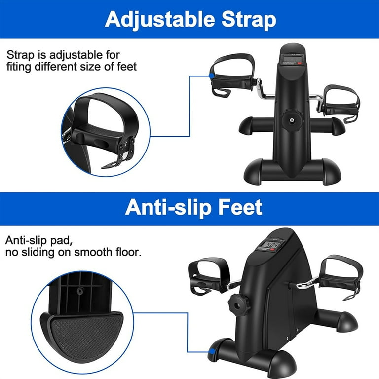 Eotvia Mini Exercise Bike Pedal Exerciser Portable Peddler with Digital Display for Home Office Walmart