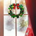 thumbnail image 5 of Stained Glass Window Hanging, Sun Catchers Indoor Window, Wreath Christmas, Christmas Home Decor, Festive Gifts for Friends, Neighbor -20x20cm, 5 of 5