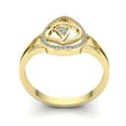 thumbnail image 3 of Genuine 0.25ctw Round Cut Diamond Ladies Bridal Leaf Engagement Fancy Ring Solid 18K Rose, White or Yellow Gold F VS1, 3 of 3