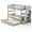 Gray, variant on Demi Bonn Home Wood Bunk Bed with Guard Rail and 4-step Storage Stairs, Twin Bunk Beds, No Box Spring Needed, Gray