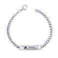 thumbnail image 1 of CNKOO Zodiac Stainless Steel Curved Bracelet - Silver, 1 of 7