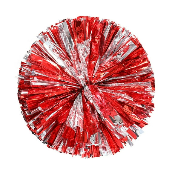 Pebbuoy Cheerleading Bouquet Metallic Foil Hand Flowers Kids Teens Sports Team Ball Game Cheerleader Streamers Pom Poms