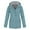 Light Blue, variant on Fartey Rain Coats for Women Plus Size Waterproof Drawstring Hoodie Jacket Windproof Solid Color Windbreaker Lightweight Long Sleeve Raincoat with Pockets