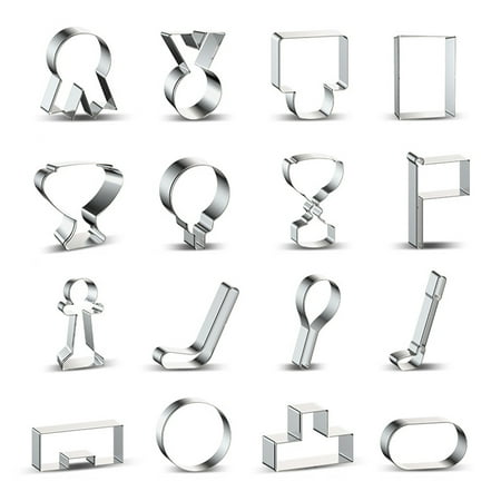 

16pcs Sports Trophy Cookie Cutters Set Stainless Steel Biscuit Mold Fondant DIY
