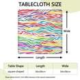 thumbnail image 2 of Zebra Print Tablecloth with Rainbow Stripes, Abstract Zebra Pattern, Colorful Animal Theme, Fashionable Zebra Aesthetic Table Cover for Kitchen or Outdoor Use, 2 of 5