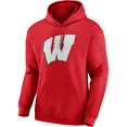 thumbnail image 2 of Men's Fanatics Branded Red Wisconsin Badgers Team Primary Logo Pullover Hoodie, 2 of 3