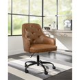 thumbnail image 2 of HFO Chaise de Travail en Similicuir de Transition en Touffeté Marron Cognac, 2 of 7