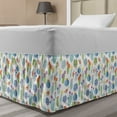 thumbnail image 1 of Succulent Bed Skirt, Botanical Themed Pattern with Colorful Exotic Floral Plants on Plain Backdrop, Elastic Bedskirt Dust Ruffle Wrap Around for Bedding Decor, 4 Sizes, Multicolor, by Ambesonne, 1 of 2
