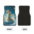 thumbnail image 2 of Fuzoiu Cute Angel Winged Rabbit Print Carpet Floor Mats for Car,Car Foot Mat Set,Universal Fit 4 Piece Mat Pad Set,Fits Most Cars Trucks Vans Sedans SUV Auto Carpet Mat Se, 2 of 7