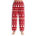 thumbnail image 2 of Women's Relaxed Fit Full-Length Pajama Pants with Elastic Waistband and Holiday Themed Printed Pattern Sleepwear Lounge Bottoms, 2 of 2