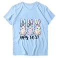 thumbnail image 1 of Camisetas de Manga Larga de las Mujeres Pascua Impreso Suelto Cuello Redondo Camiseta de Manga Corta, Camisetas de Manga Larga para las Mujeres de Uso Diario Casual, 1 of 5