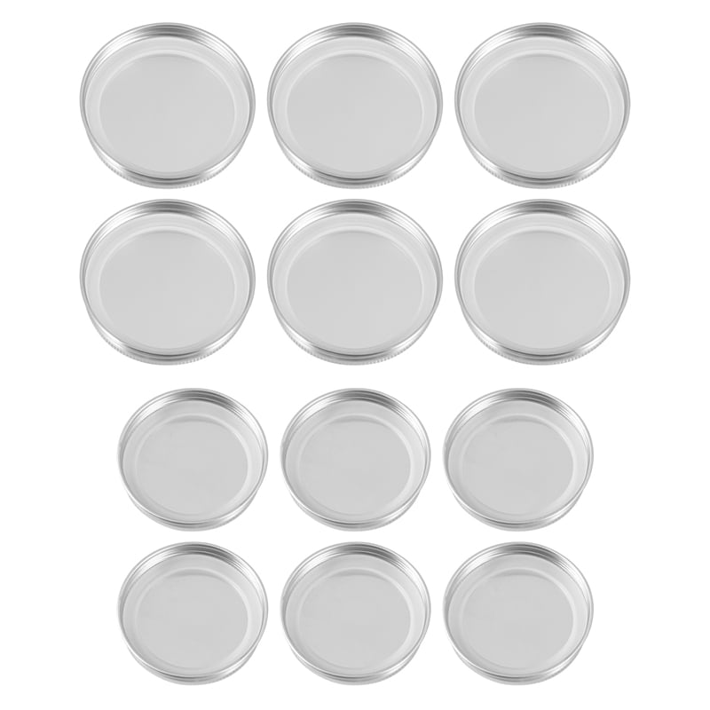 12 Pieces Wide and Regular Stainless Steel Canning Jar Lids