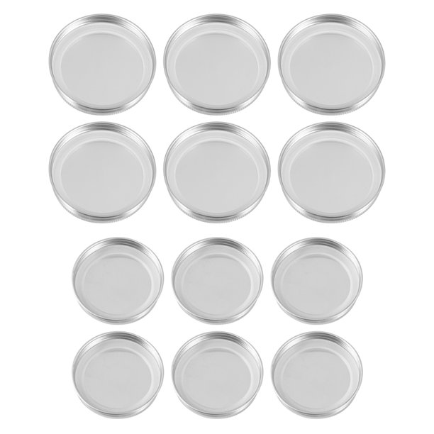 12 Pieces Wide and Regular Stainless Steel Canning Jar Lids