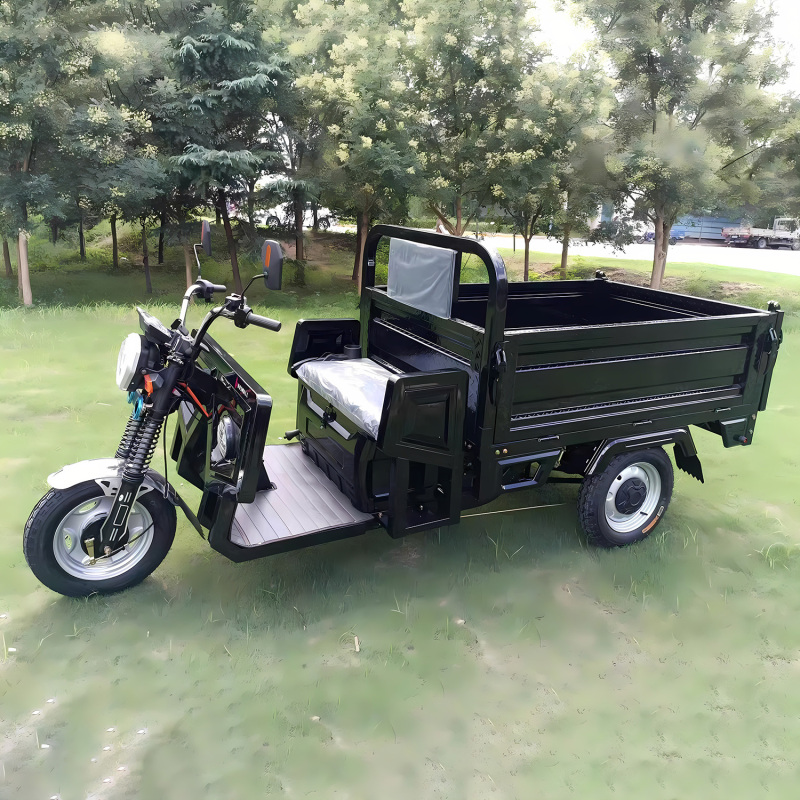 60V 45A Electric Tricyle Cargo Van for Adults, Commercial Mobility Scooters for Seniors, 1000W Agricultural Electric Three Wheel Cargo Transporter w/63" Hydraulic Tipping Bucket, Max Load 2000LBS