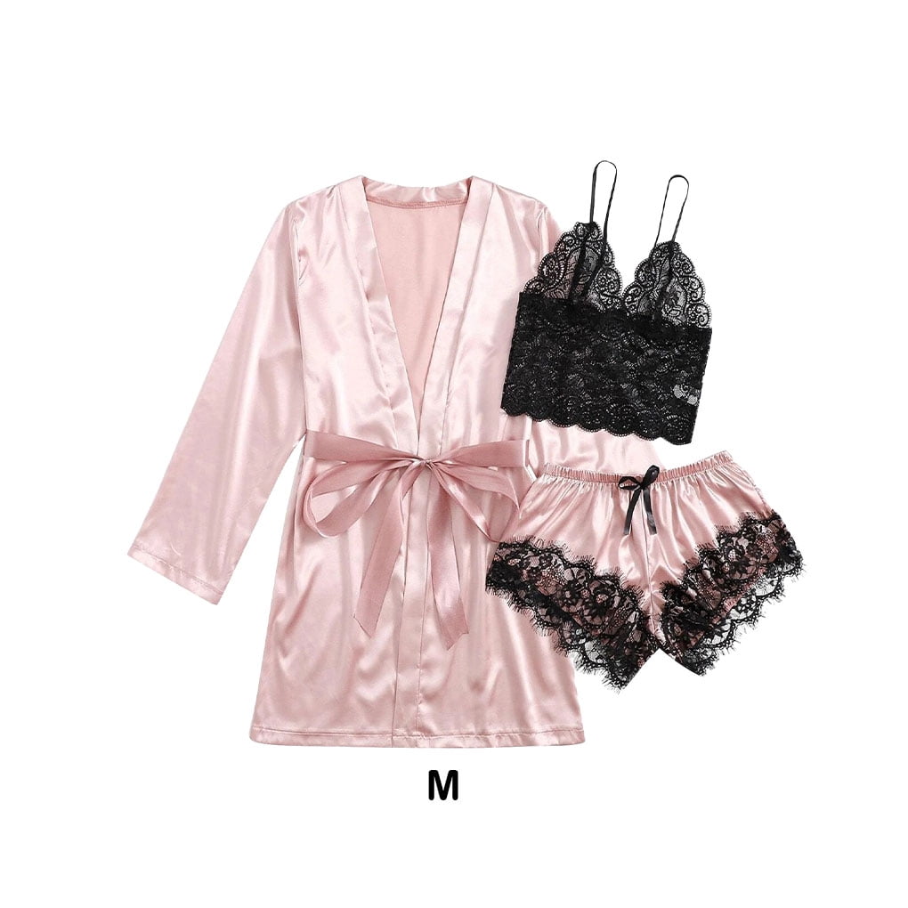 Decodeary Comfortable Women Pyjama Set Easy Care Sleepwear For Good Night S Sleep Winered pink M 1Set Walmart