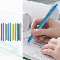 HengDidi Vivid Colored Click Gel Pen Set 12 Pack with 0.5mm Fine Tip Smooth Ink for Comfortable Writing Note Taking Journaling Office College Art Projects